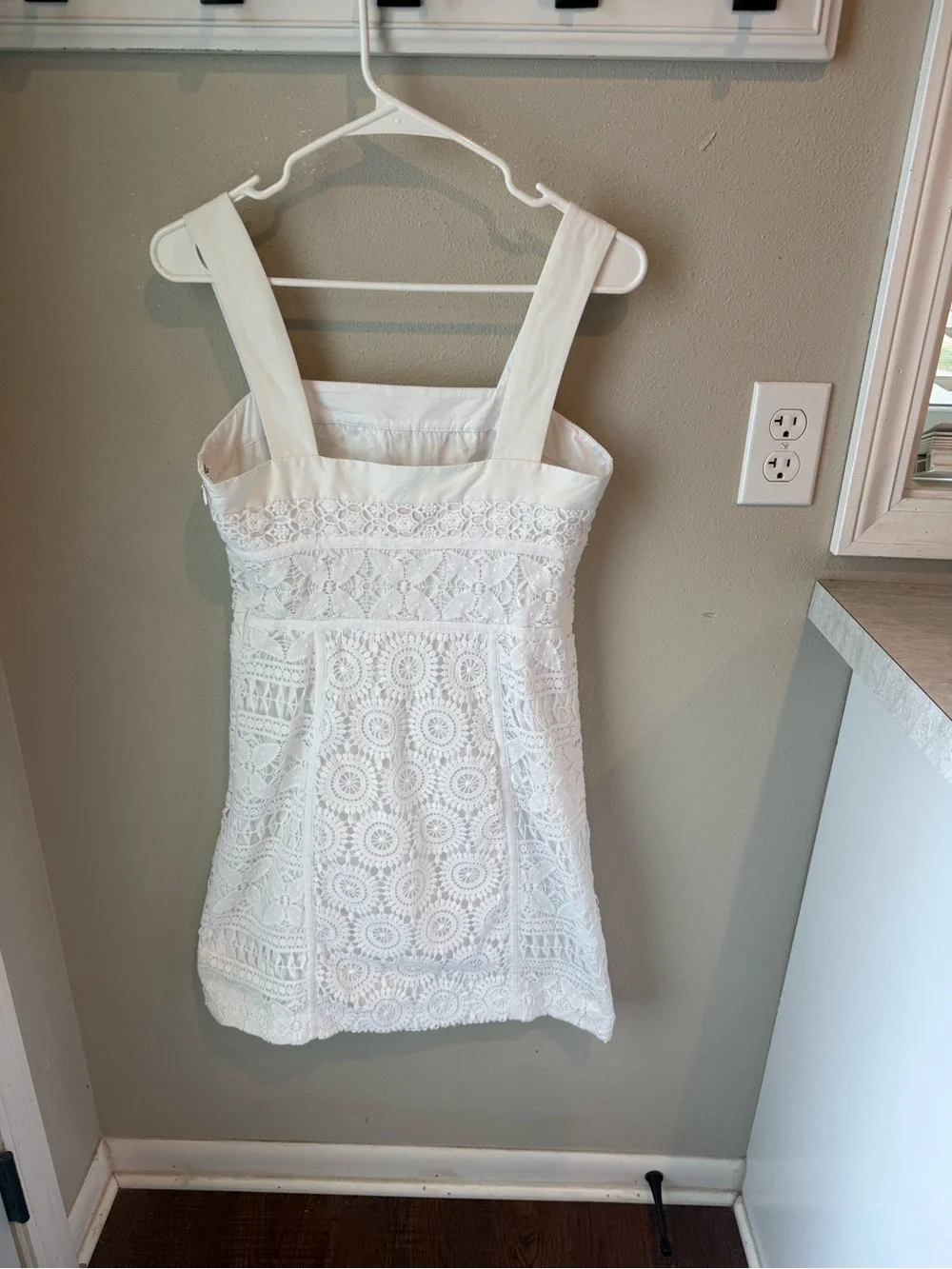 Tory Burch Margaux White Lace Square-Neck Sundress - Women's